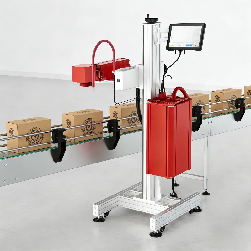 Industrial Laser Packaging - 工業用レーザーコーディングマシン自動カートンボックスオンライン飛行レーザーマーキング装置包装生産ライン用