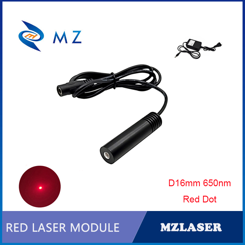Industrial Laser Supply - レッドドットレーザーダイオードモジュール 650nm D16x63mm 工業グレード アダプター付き 電源
