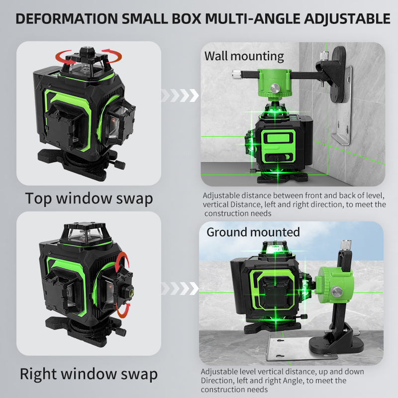 16ライン360度グリーンビーム工業用4Dレーザーレベルロー - Industrial Laser Supply のレビューと価格