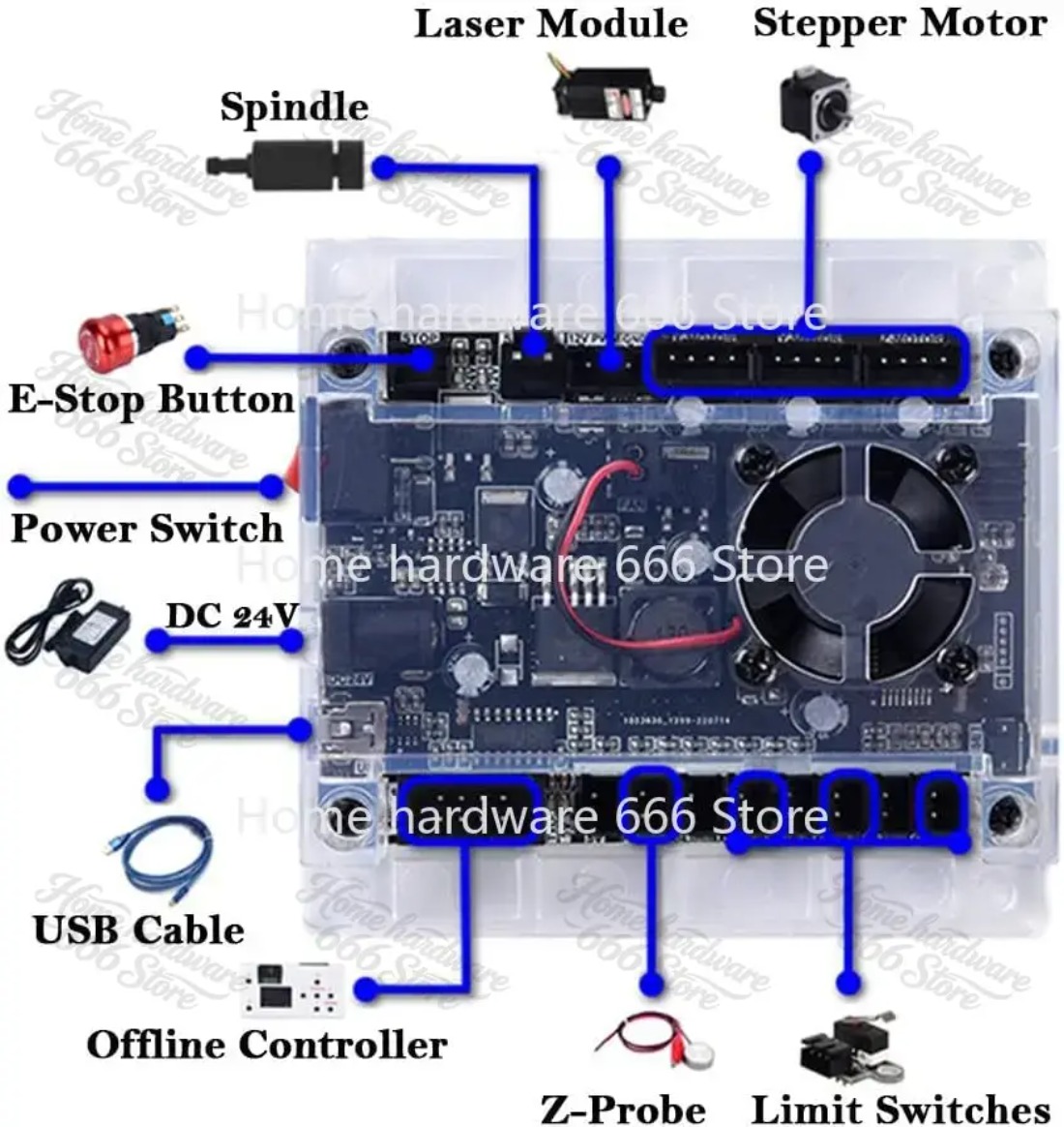 CNCレーザー彫刻機 木工用 3軸CNC彫刻機制御ボード g - Laser Controller Board のレビューと価格
