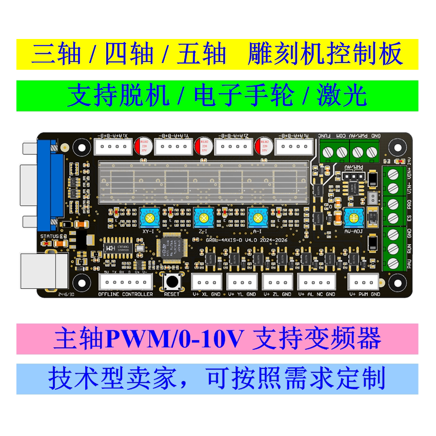GRBL 3軸彫刻機制御ボード 4軸5軸レーザー彫刻機 ディ - Laser Controller Board のレビューと価格